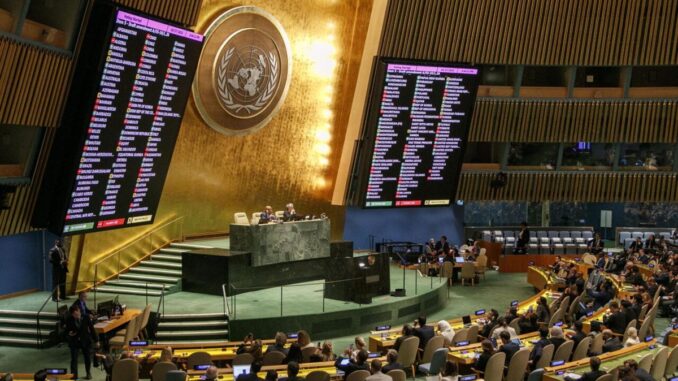 L'Assemblea Generale dell'ONU ha approvato la bozza di risoluzione - non vincolante - presentata dalla Giordania